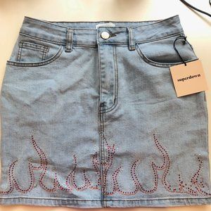 Superdown Jean Skirt